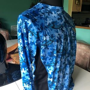 Tormenter Marlin Camo Blue Men SPF50 Fishing Shirt